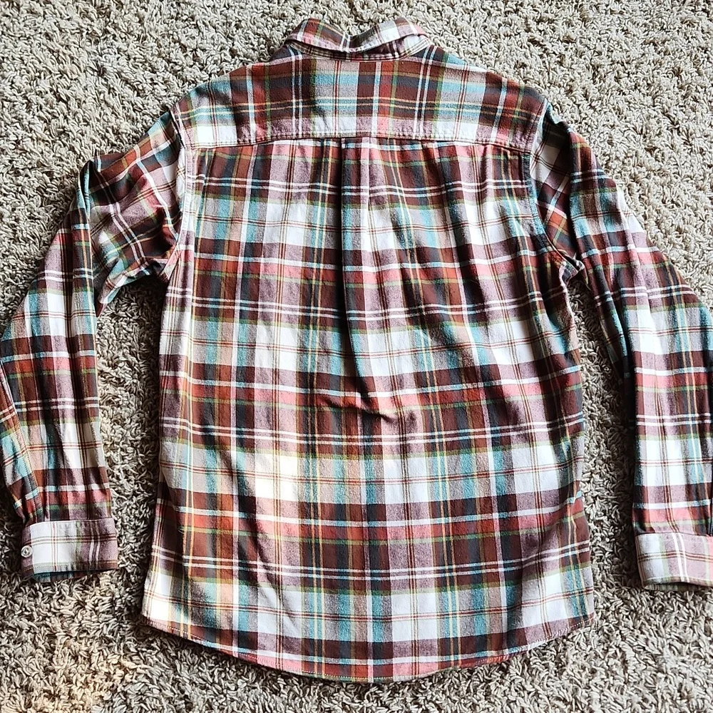 Eddie Bauer mens flannel button down plaid shirt size medium - Picture 8 of 9